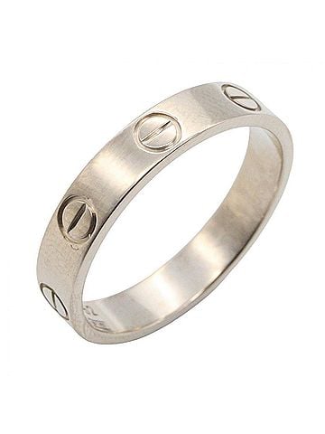 Cartier Cartier Mini Love Ring, 18K White Gold (18KWG), Silver Tone, B4085100 (Men's/Women's) (view 1)