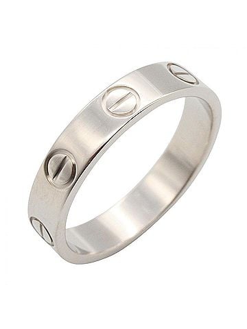 Cartier Cartier Mini Love Ring, 18K White Gold (18KWG), Silver Tone, B4085100 (Men's/Women's) (view 1)