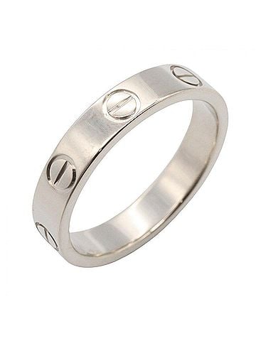 Cartier Cartier Mini Love Ring, 18K White Gold (18KWG), Silver Tone, for Men and Women, Item Number 4085100 (view 1)
