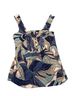 Banana Republic 100% Polyester Floral Blue Green Tank Top Size 0 - photo 1