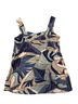 Banana Republic 100% Polyester Floral Blue Green Tank Top Size 0 - photo 2
