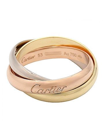 Cartier Cartier Trinity Ring - Ring/Finger Jewelry 18K (Yellow Gold), 18KWG (White 18KPG (Pink Gold) Men's/Women's Gold Tones/Silver Tones CRB4052753 (view 1)