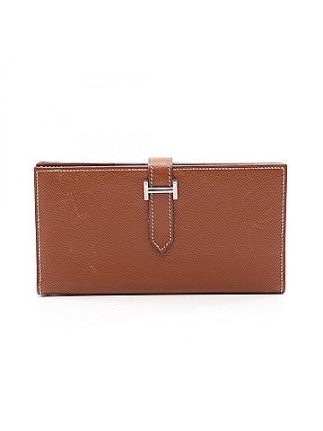 Hermès Hermes Bearn Soufflé Bi-fold Long Wallet, Veau Epsom Leather, Women's, Brown (view 1)