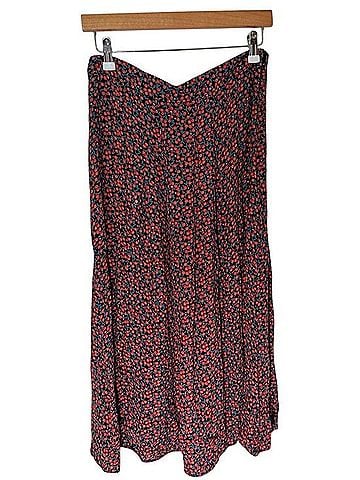 Zara Floral  Midi Skirt With Double Front Slits Casual Skirt (view 1)