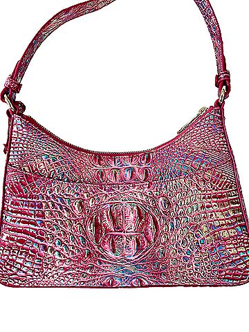 Brahmin Esme Magenta Wonderland Melbourne  Leather Shoulder Bag (view 2)