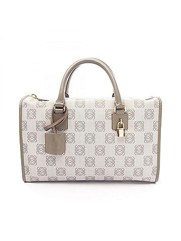 Loewe Loewe Anagram Tote Bag Handbag, Coated Canvas Leather, Women's, Gray (view 1)
