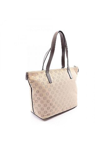 Loewe Loewe Anagram Tote Bag Handbag Canvas Leather Women's Beige Brown (view 2)