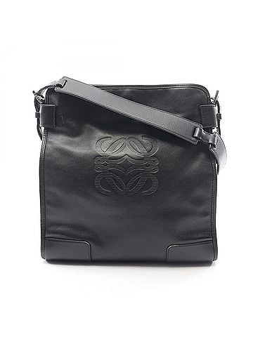 Loewe Loewe Anagram Shoulder Bag Handbag Leather Women's Black (view 1)