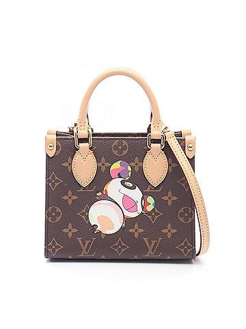 Louis Vuitton Louis Vuitton LV x TM OnTheGo BB Monogram Panda 2-Way Handbag, Coated Canvas and Leather, Pattern, Women's, Brown, M13668 (view 1)