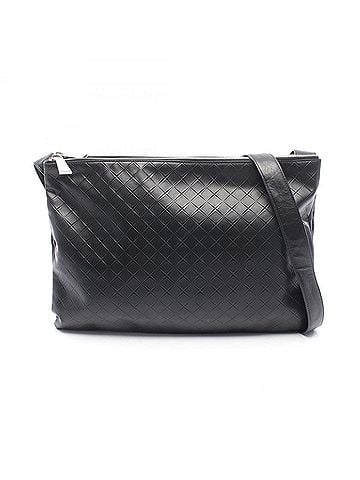 Bottega Veneta Bottega Veneta Large Messenger Bag Shoulder Handbag Leather Men's Black (view 1)