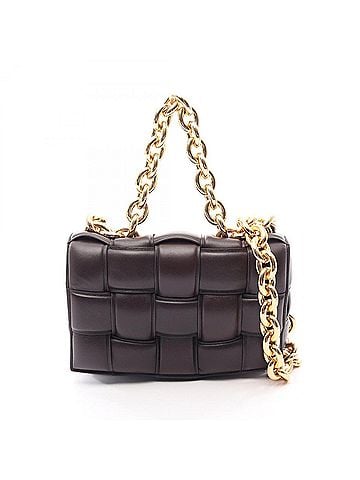 Bottega Veneta Bottega Veneta The Chain Cassette 2-Way Shoulder Bag/Handbag, Leather, Women's, Brown (view 1)