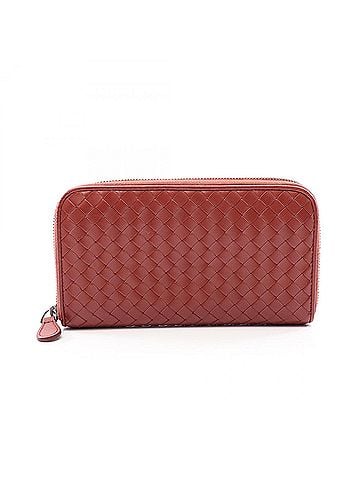 Bottega Veneta Bottega Veneta Intrecciato Round Long Wallet, Leather, Men's/Women's, Brown (view 1)