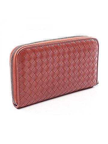Bottega Veneta Bottega Veneta Intrecciato Round Long Wallet, Leather, Men's/Women's, Brown (view 2)