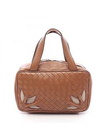 Bottega Veneta Bottega Veneta Intrecciato Handbag, Leather, Women's, Brown (view 1)