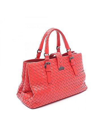 Bottega Veneta Bottega Veneta Intrecciato 2-Way Handbag, Leather, Women's, Red (view 2)