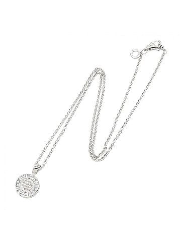 Bvlgari BVLGARI Diamond Necklace, 18KWG (White Gold), Diamond, Men's/Women's, Silver/Clear Tone (view 2)