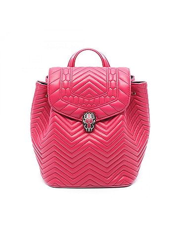 Bvlgari Bulgari BVLGARI Serpenti Forever Backpack/Handbag, Lambskin Leather, Women's, Pink (view 1)