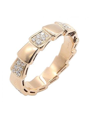 Bvlgari Bulgari BVLGARI Serpenti Viper Ring Diamond Jewelry 18KPG (Pink Gold) Men's Women's Gold Tone Clear (view 1)