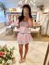 LoveShackFancy 100% Cotton Floral Pink White Tank Top Size L - photo 4