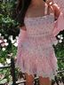 LoveShackFancy 100% Cotton Floral Pink White Tank Top Size L - photo 3