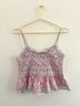 LoveShackFancy 100% Cotton Floral Pink White Tank Top Size L - photo 5
