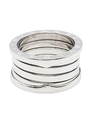 Bvlgari Bvlgari Bulgari B-zero1 Ring, 4-band ring, 18K White Gold (18KWG), Silver-tone, for Men and Women, Item Number 346594 (view 2)