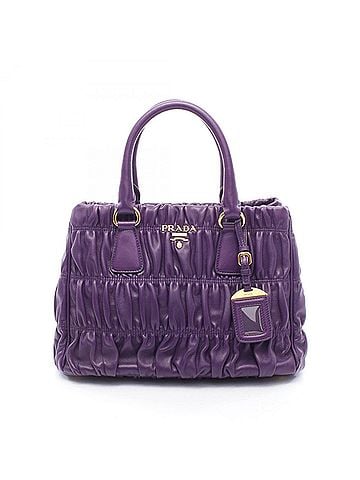 Prada Prada handbag, leather, women's, purple. (view 1)
