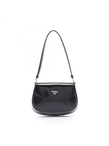 Prada Prada Cleo Mini Handbag, Leather, Women's, Black (view 1)