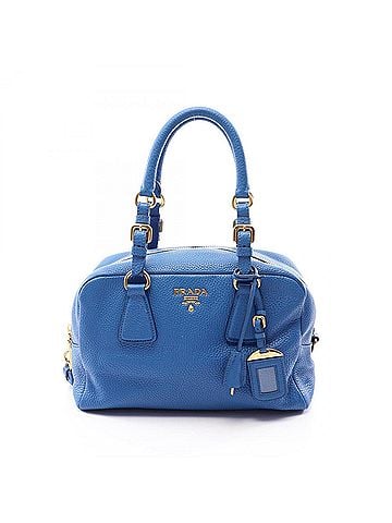 Prada Prada VIT.DAINO Handbag, Leather, Women's, Blue, B3091M (view 1)