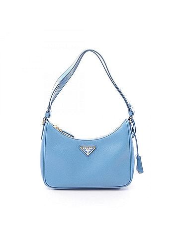 Prada Prada Re-Edition 2005 Mini Bag, Shoulder Handbag, Saffiano Leather, Women's, Blue, 1N204W (view 1)