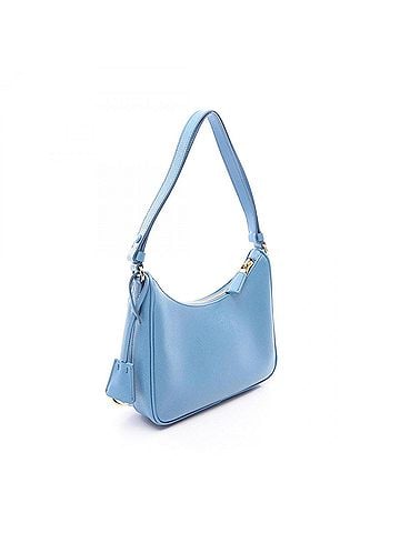 Prada Prada Re-Edition 2005 Mini Bag, Shoulder Handbag, Saffiano Leather, Women's, Blue, 1N204W (view 2)
