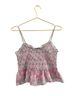 LoveShackFancy 100% Cotton Floral Pink White Tank Top Size L - photo 2
