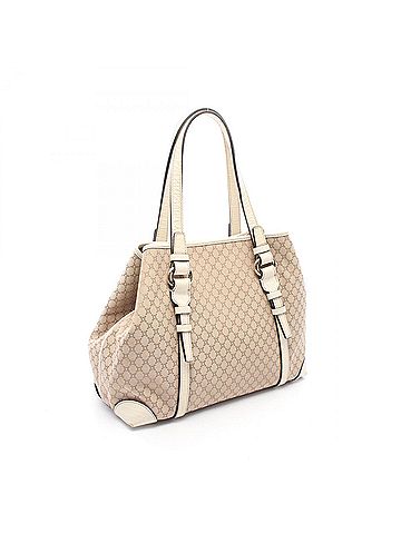 Céline Celine Macadam Tote Bag Handbag, Canvas and Leather, Women's, Beige/Ivory (view 2)