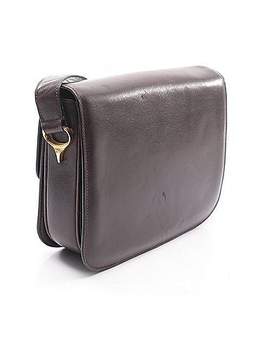 Céline Celine Macadam Shoulder Bag/Handbag, Leather, Women's, Brown (view 2)