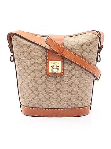 Céline Celine Macadam Shoulder Bag/Handbag, Coated Canvas and Leather, Women's, Beige/Brown (view 1)