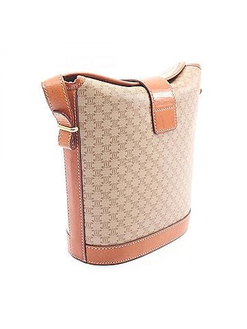Céline Celine Macadam Shoulder Bag/Handbag, Coated Canvas and Leather, Women's, Beige/Brown (view 2)