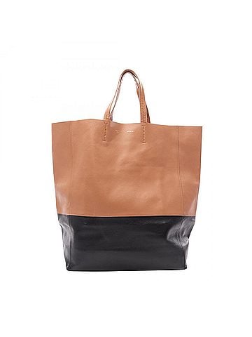 Céline Celine Horizontal Cabas Tote Bag Handbag Leather Women's Brown/Black 165553EBT (view 1)