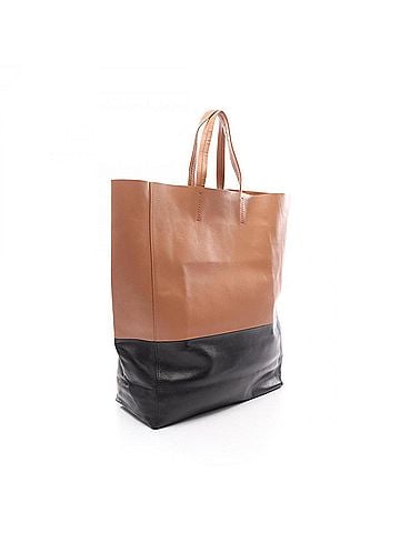 Céline Celine Horizontal Cabas Tote Bag Handbag Leather Women's Brown/Black 165553EBT (view 2)