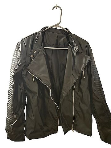 Dusty Faux Leather Jacket (view 1)