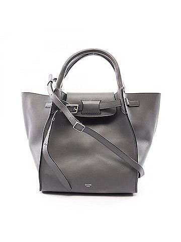 Céline Celine Big Bag Small with Long Strap 2-Way Handbag Leather Women's Gray (view 1)