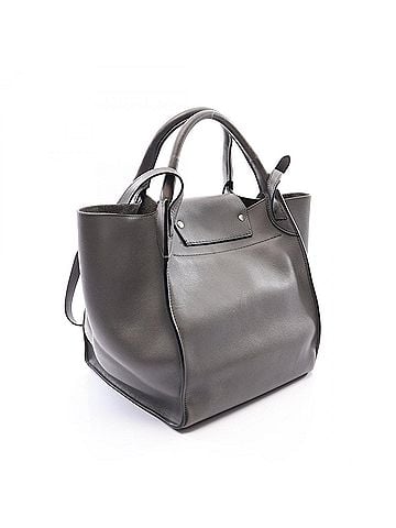 Céline Celine Big Bag Small with Long Strap 2-Way Handbag Leather Women's Gray (view 2)