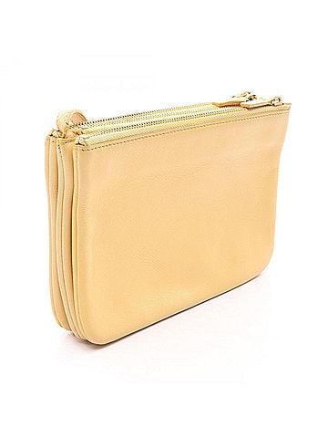 Céline Celine Trio Small Shoulder Bag/Handbag, Leather, Women's, Yellow (view 2)