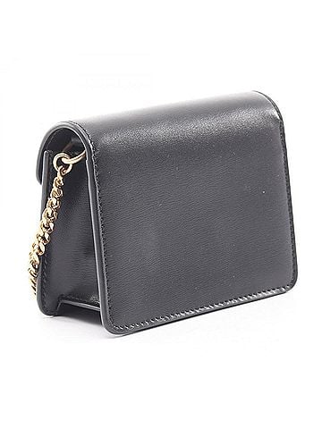 Céline Celine Cuile Triomphe Mini Chain Shoulder Bag, Leather Handbag, Women's, Black (view 2)