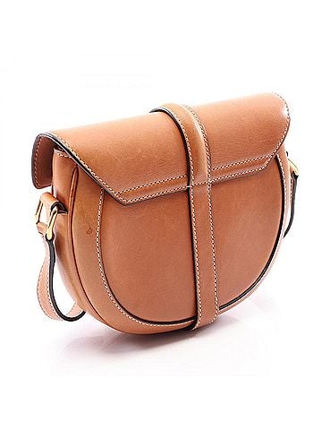 Céline Celine Small Besace 16-inch Shoulder Bag/Handbag, Leather, Women's, Brown, 188013BO2.04LU (view 2)