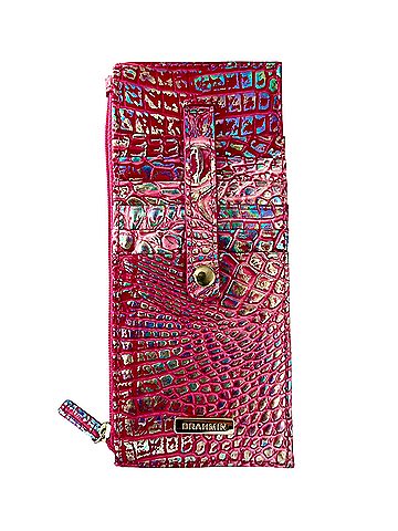 Brahmin Magenta Wonderland Melbourne Credit Card Leather Wallet (view 1)