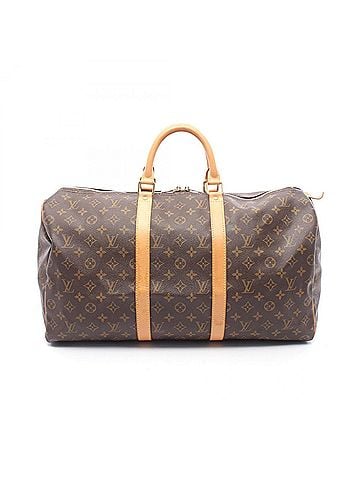 Louis Vuitton Louis Vuitton Keepall 50 Monogram Boston Bag Handbag, Coated Canvas Leather, Men's/Women's, Brown, M41426 (view 1)