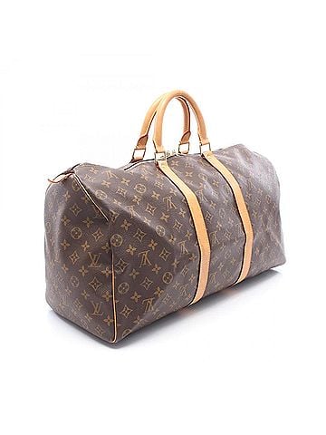 Louis Vuitton Louis Vuitton Keepall 50 Monogram Boston Bag Handbag, Coated Canvas Leather, Men's/Women's, Brown, M41426 (view 2)