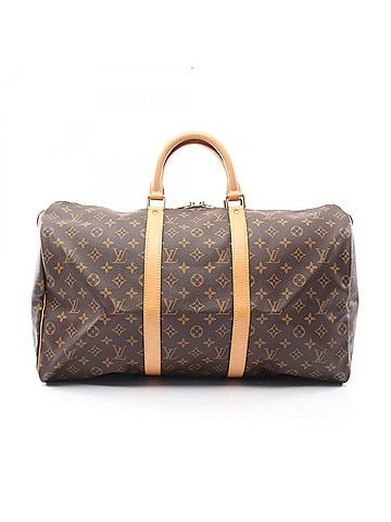 Louis Vuitton Louis Vuitton Keepall 50 Monogram Boston Bag Handbag, Coated Canvas Leather, Men's/Women's, Brown, M41426 (view 1)