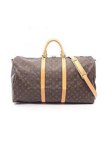 Louis Vuitton Louis Vuitton Keepall 55 Monogram 2-Way Boston Bag/Handbag, Coated Canvas and Leather, Men's/Women's, Brown, M41424 (view 1)