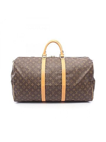 Louis Vuitton Louis Vuitton Keepall 55 Monogram Boston Bag Handbag, Coated Canvas Leather, Men's/Women's, Brown, M41424 (view 1)